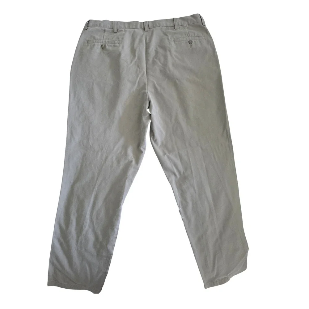 Dockers‎ Mens Pleated Relaxed Fit Khaki Chino Pants Tan Cotton 40x34